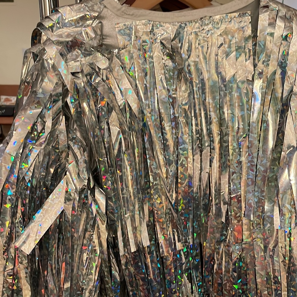 Bottle Blonde Studio Disco Dreams holographic fringe jacket - Picture 9 of 9